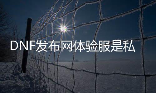 DNF发布网体验服是私服嘛（DNF发布网体验服长处）